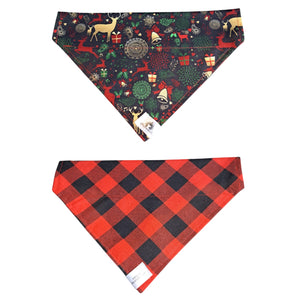 Foulard 2 en 1 de Noël pour grand chien - NG001