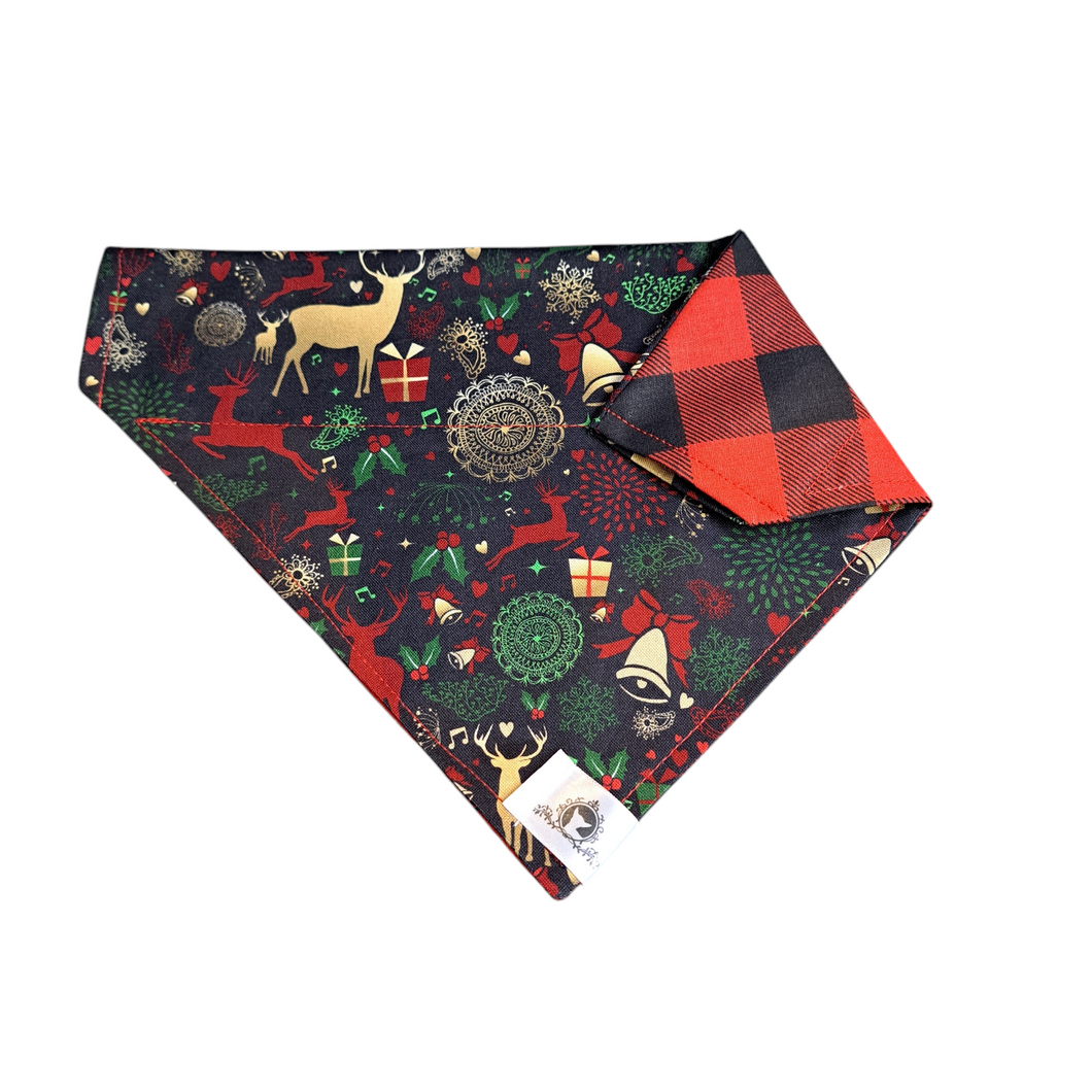 Foulard 2 en 1 de Noël pour grand chien - NG001